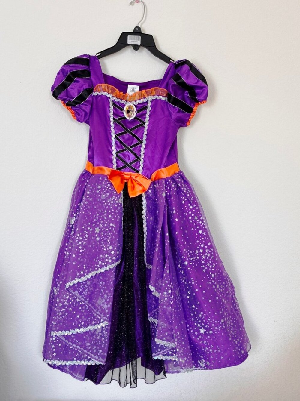 Disney Store Minnie Mouse Purple Black Orange Witch Halloween Costume Dress 9 10